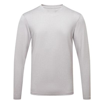 Silver Melange - Front - TriDri Mens Long Sleeve Performance T-Shirt