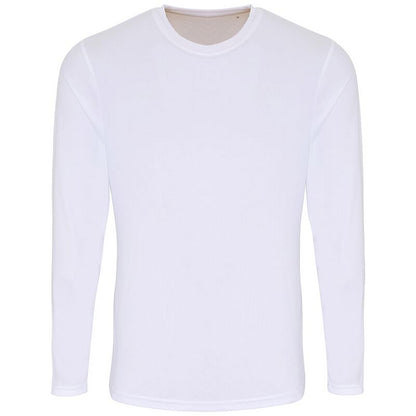 White - Front - TriDri Mens Long Sleeve Performance T-Shirt