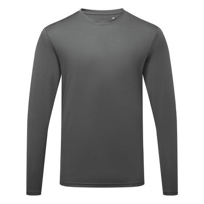 Charcoal - Front - TriDri Mens Long Sleeve Performance T-Shirt