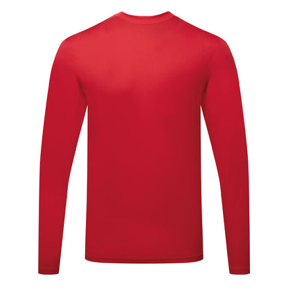 Fire Red - Back - TriDri Mens Long Sleeve Performance T-Shirt