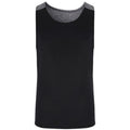 Black Melange-Black - Front - TriDri Mens Performance Contrast Vest