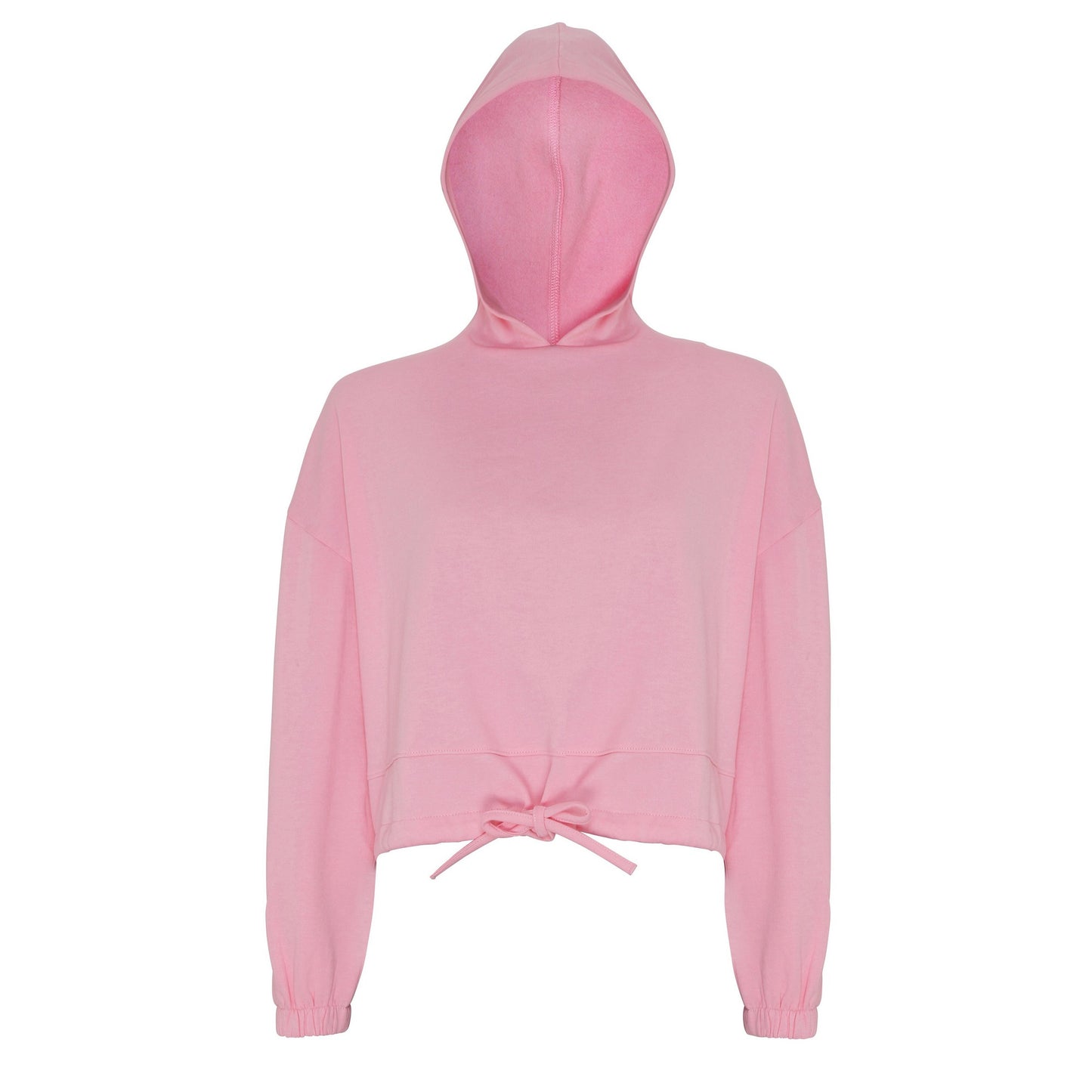 Light Pink - Front - TriDri Womens-Ladies Cropped Oversize Hoodie