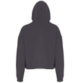 Charcoal - Back - TriDri Womens-Ladies Cropped Oversize Hoodie