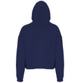 Navy - Back - TriDri Womens-Ladies Cropped Oversize Hoodie