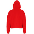 Fire Red - Back - TriDri Womens-Ladies Cropped Oversize Hoodie