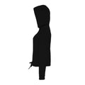 Black - Side - TriDri Womens-Ladies Cropped Oversize Hoodie