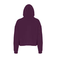 Mulberry - Back - TriDri Womens-Ladies Cropped Oversize Hoodie
