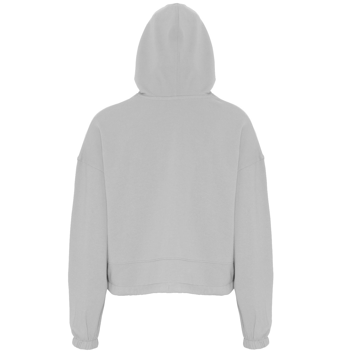 Heather Grey - Back - TriDri Womens-Ladies Cropped Oversize Hoodie