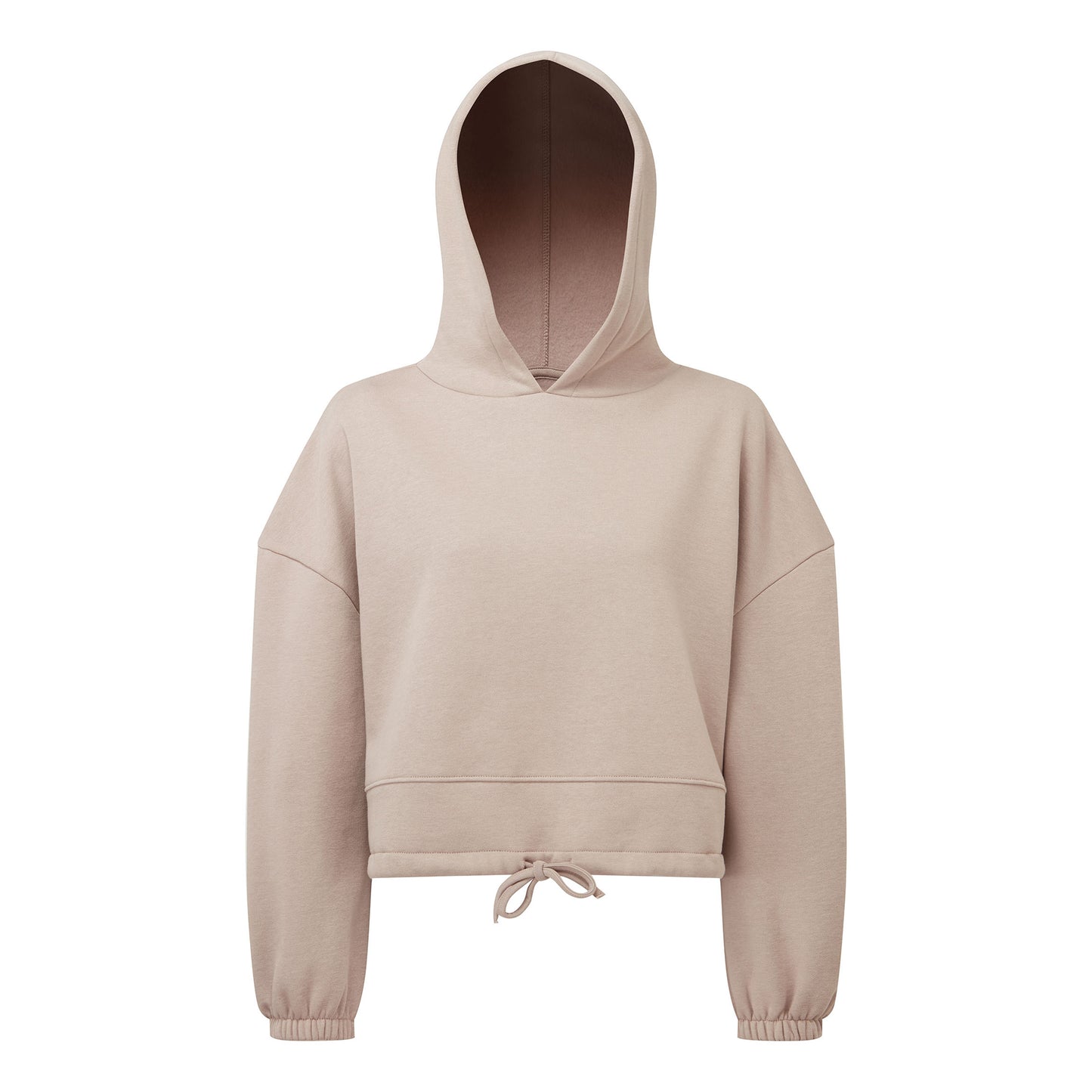 Stone - Front - TriDri Womens-Ladies Cropped Oversize Hoodie