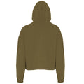 Olive Green - Back - TriDri Womens-Ladies Cropped Oversize Hoodie