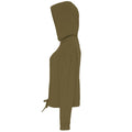 Olive Green - Side - TriDri Womens-Ladies Cropped Oversize Hoodie