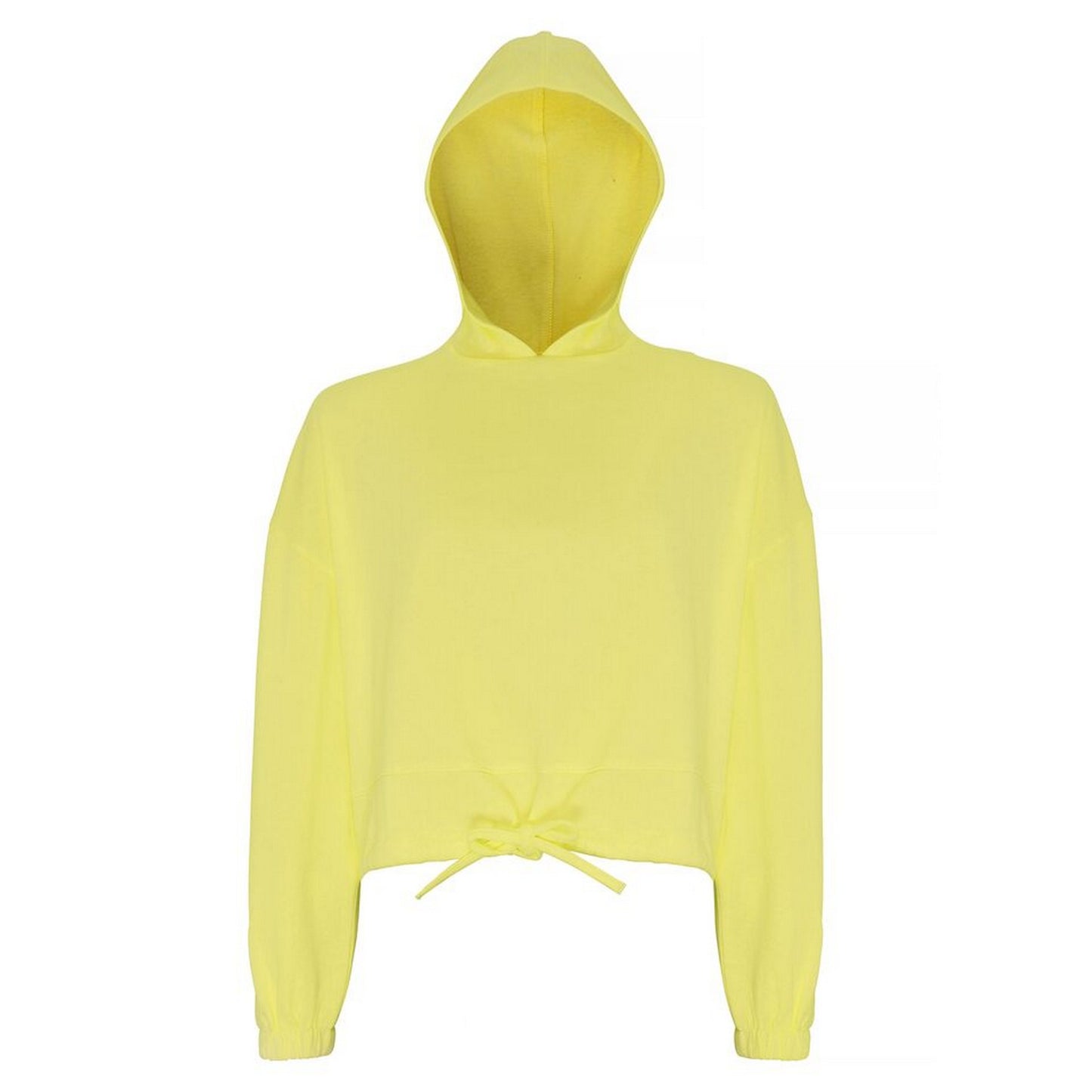Lemon - Front - TriDri Womens-Ladies Cropped Oversize Hoodie