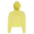 Lemon - Front - TriDri Womens-Ladies Cropped Oversize Hoodie