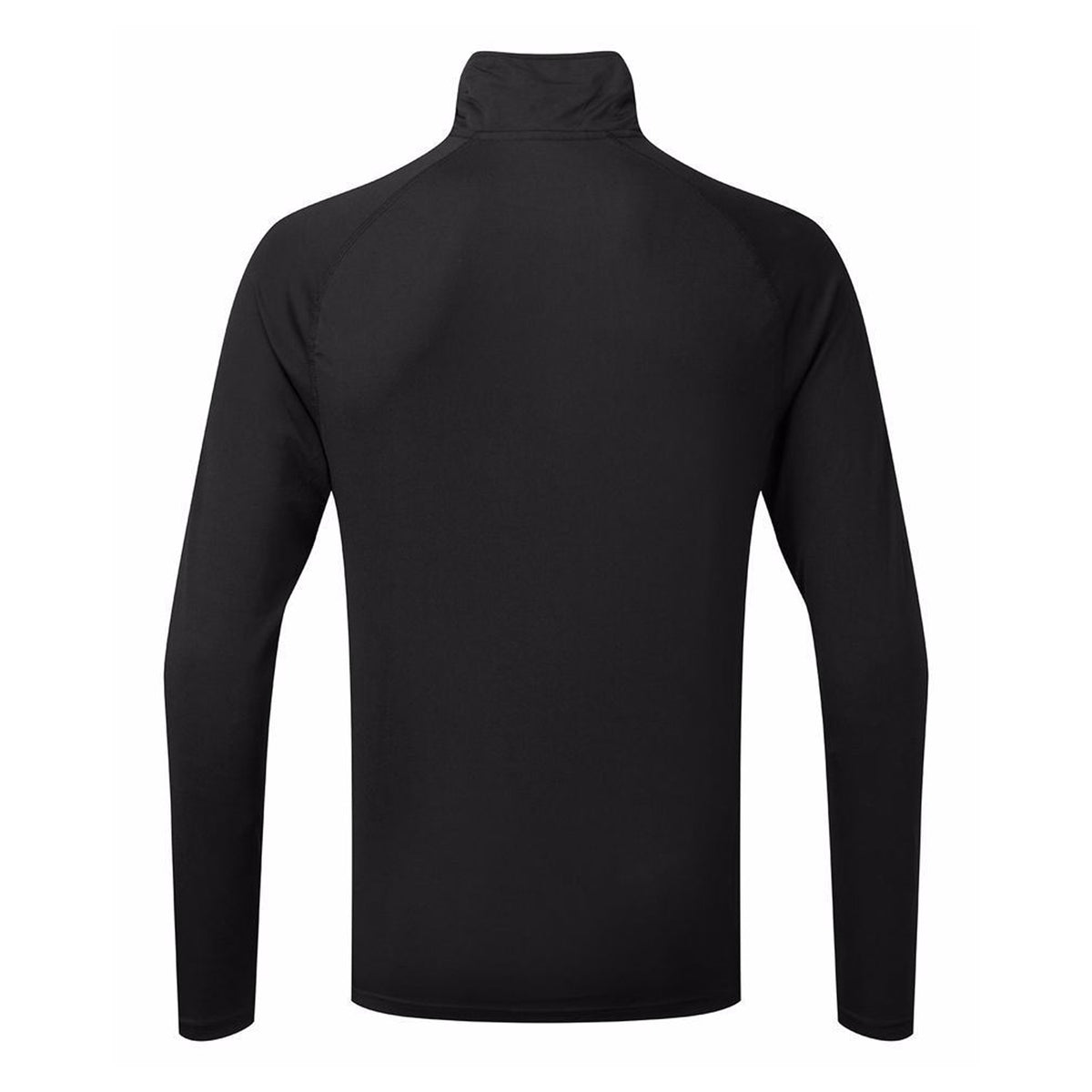 Black-Red - Back - TriDri Mens Long Sleeve Performance Quarter Zip Top