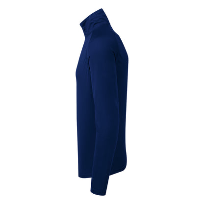 Navy-White - Side - TriDri Mens Long Sleeve Performance Quarter Zip Top