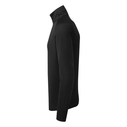 Black-Red - Side - TriDri Mens Long Sleeve Performance Quarter Zip Top