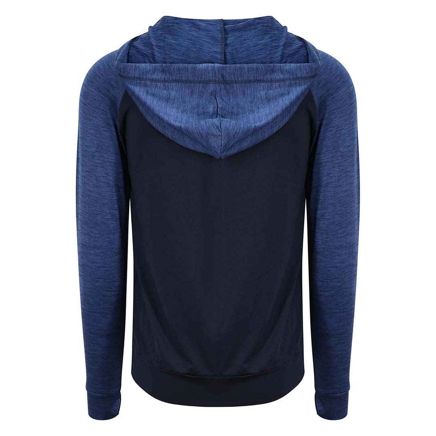 Navy-Navy Melange - Back - AWDis Just Cool Mens Contrast Zoodie
