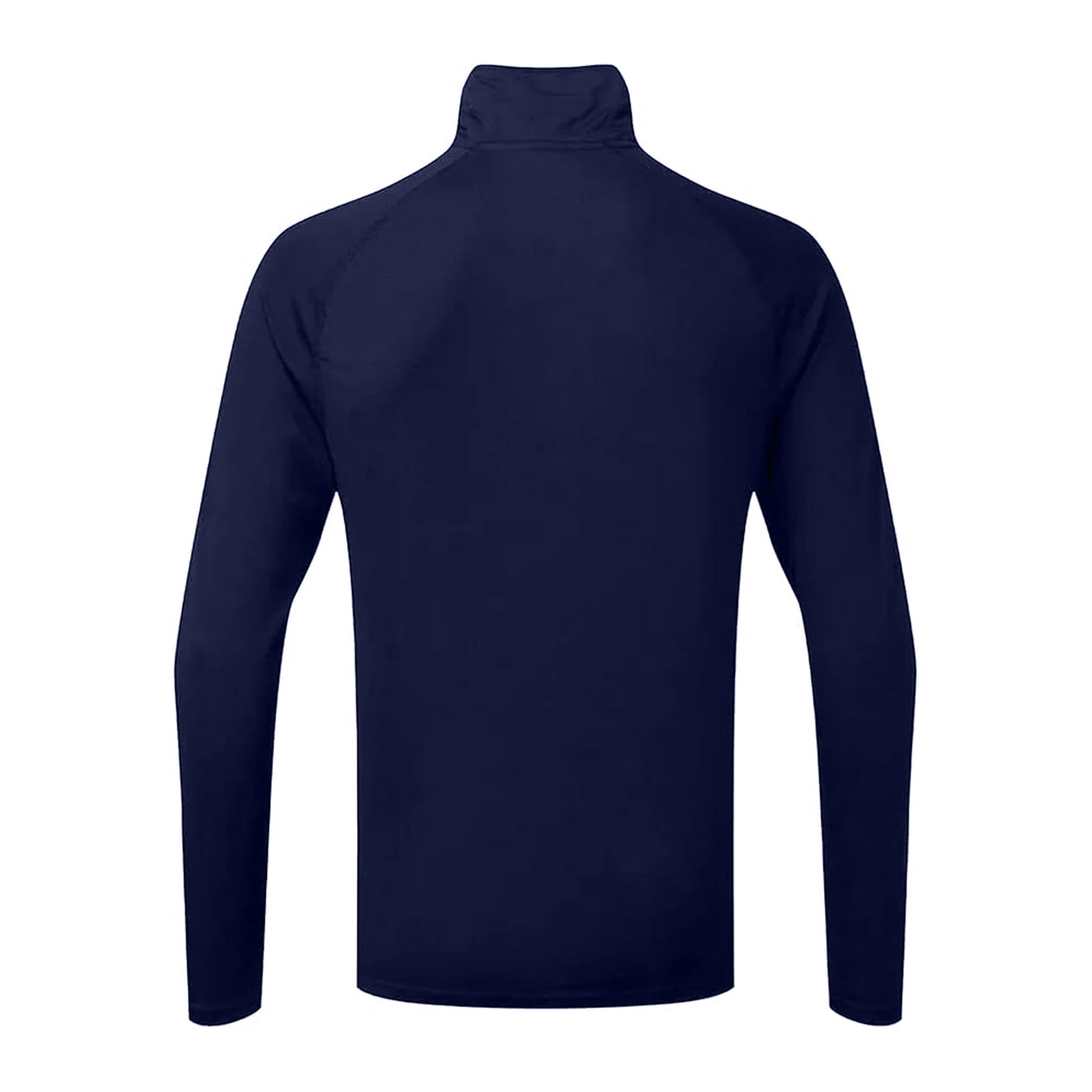 Navy-White - Back - TriDri Womens-Ladies Long Sleeve Performance Quarter Zip Top