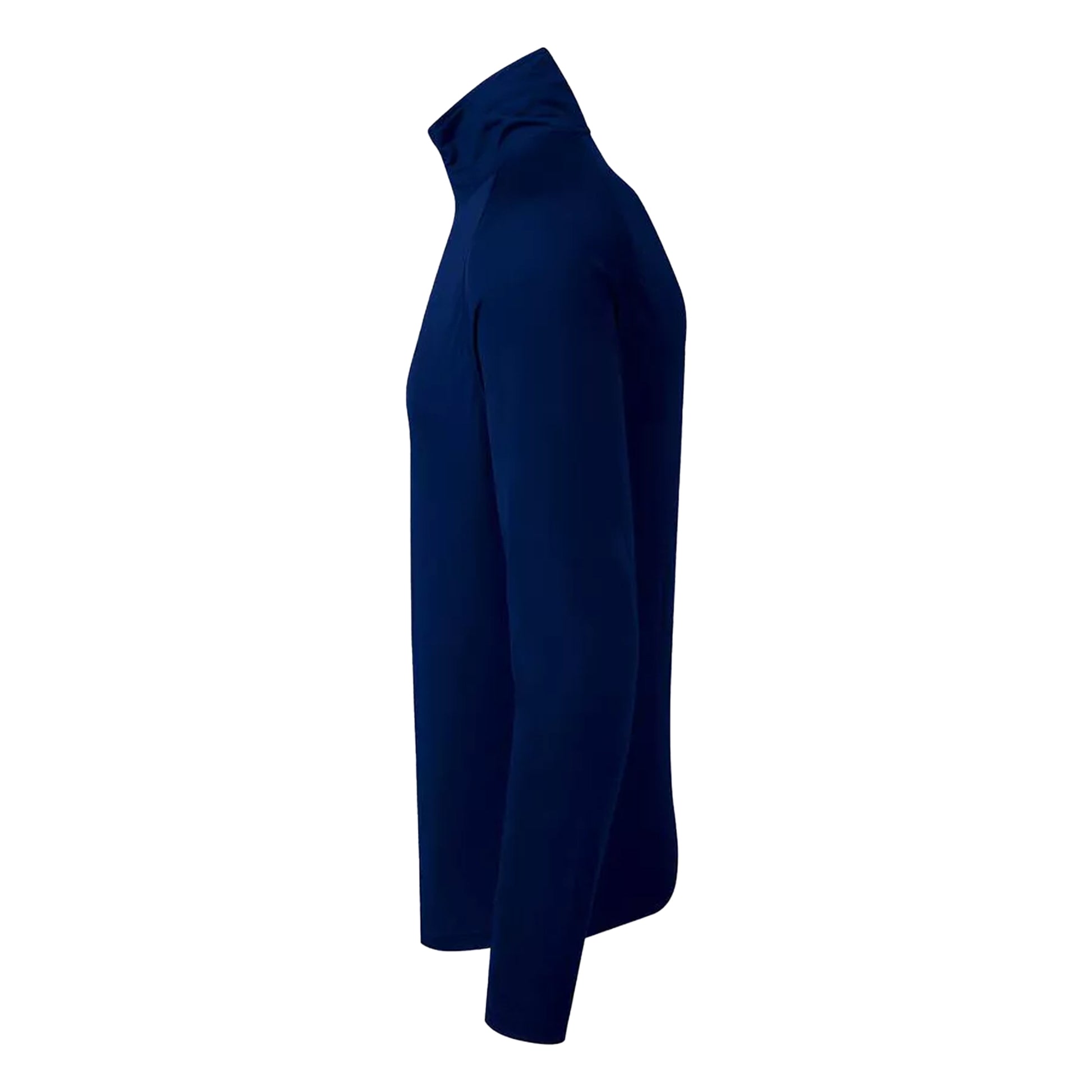 Navy-White - Side - TriDri Womens-Ladies Long Sleeve Performance Quarter Zip Top