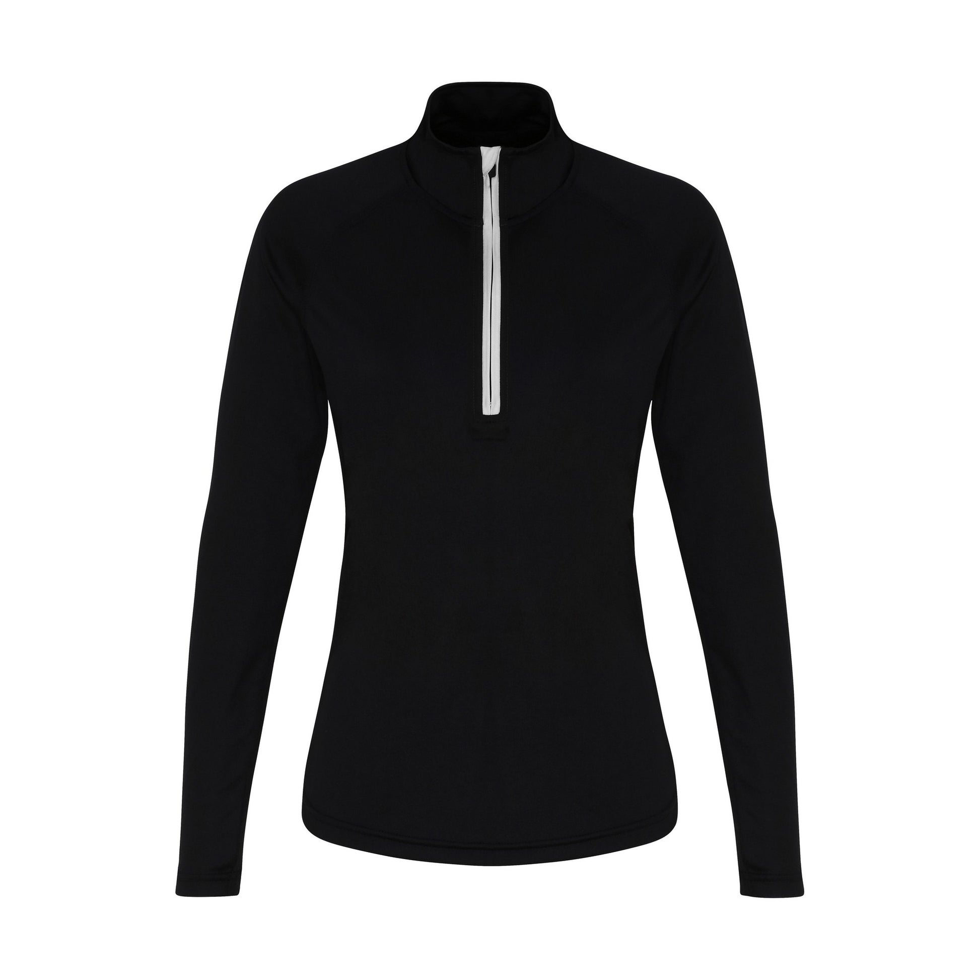 Black-Red - Lifestyle - TriDri Womens-Ladies Long Sleeve Performance Quarter Zip Top