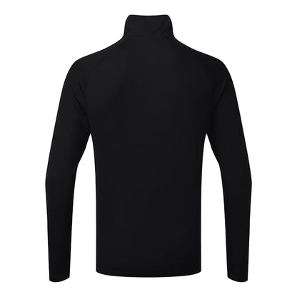 Black-White - Side - TriDri Womens-Ladies Long Sleeve Performance Quarter Zip Top