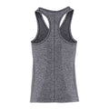 Charcoal - Back - TriDri Womens-Ladies Seamless 3D Fit Multi Sport Sculpt Vest