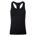 Full Black - Front - TriDri Womens-Ladies Seamless 3D Fit Multi Sport Sculpt Vest