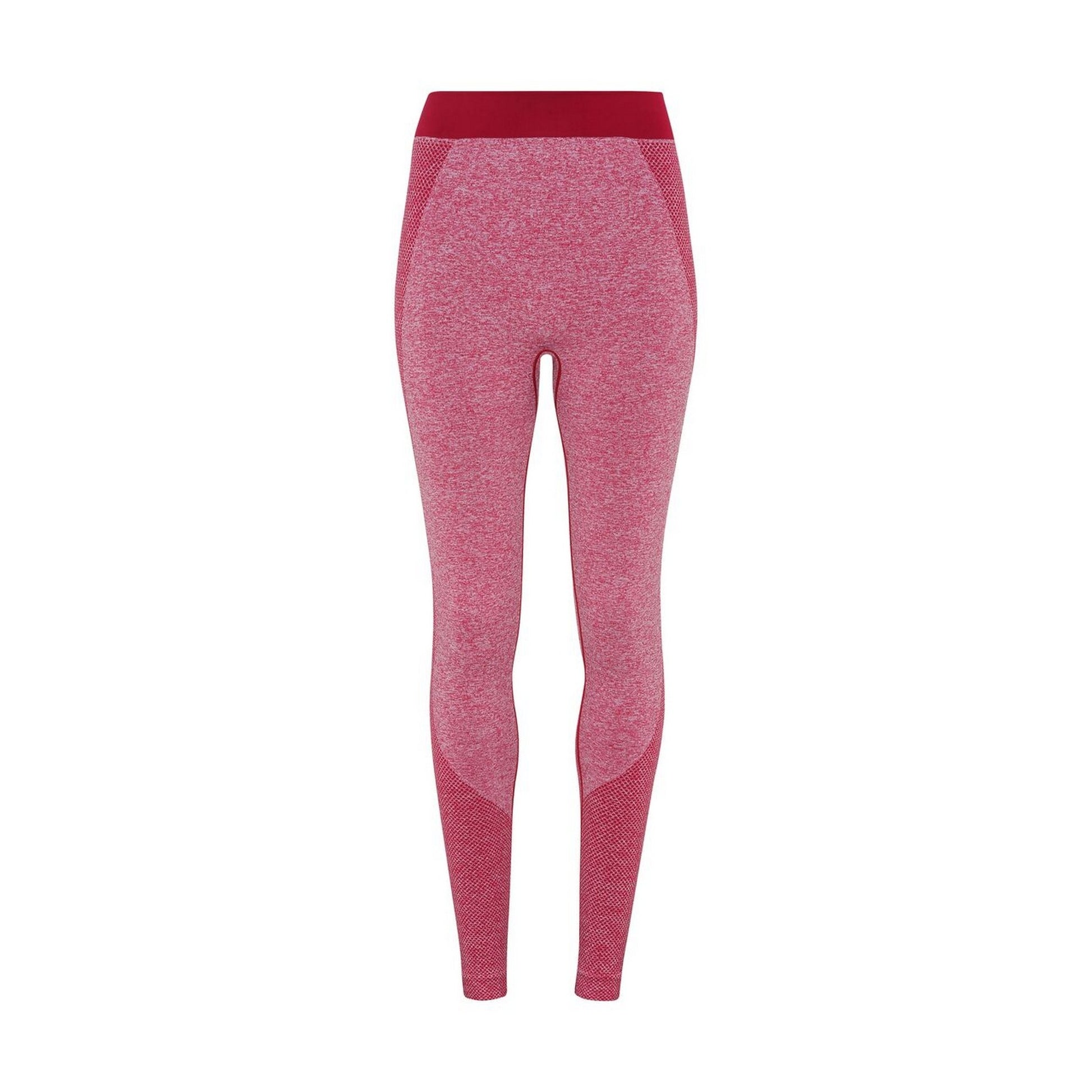 Burgundy - Front - TriDri Womens-Ladies Seamless 3D Fit Multi Sport Sculpt Leggings
