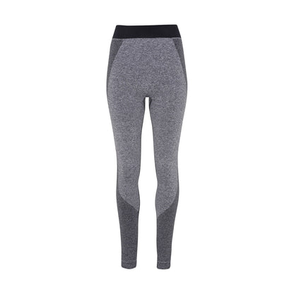 Charcoal - Front - TriDri Womens-Ladies Seamless 3D Fit Multi Sport Sculpt Leggings