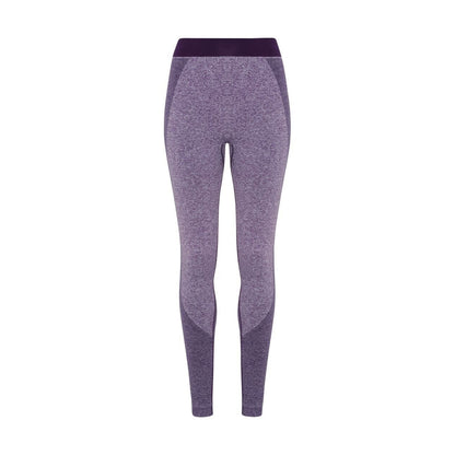 Purple - Front - TriDri Womens-Ladies Seamless 3D Fit Multi Sport Sculpt Leggings