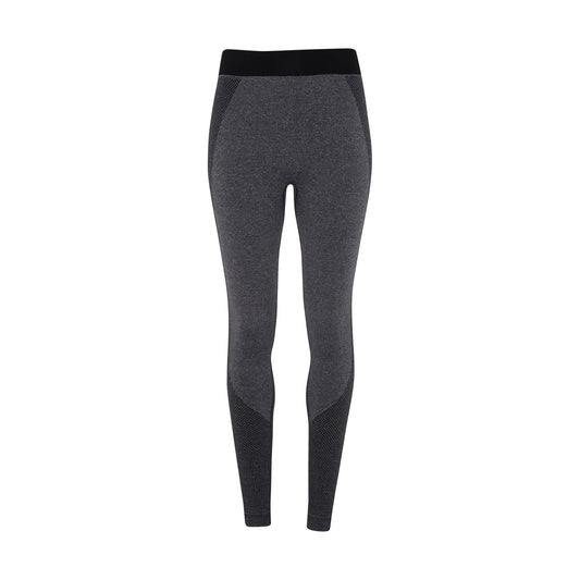 Black - Front - TriDri Womens-Ladies Seamless 3D Fit Multi Sport Sculpt Leggings