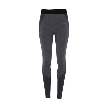 Black - Front - TriDri Womens-Ladies Seamless 3D Fit Multi Sport Sculpt Leggings