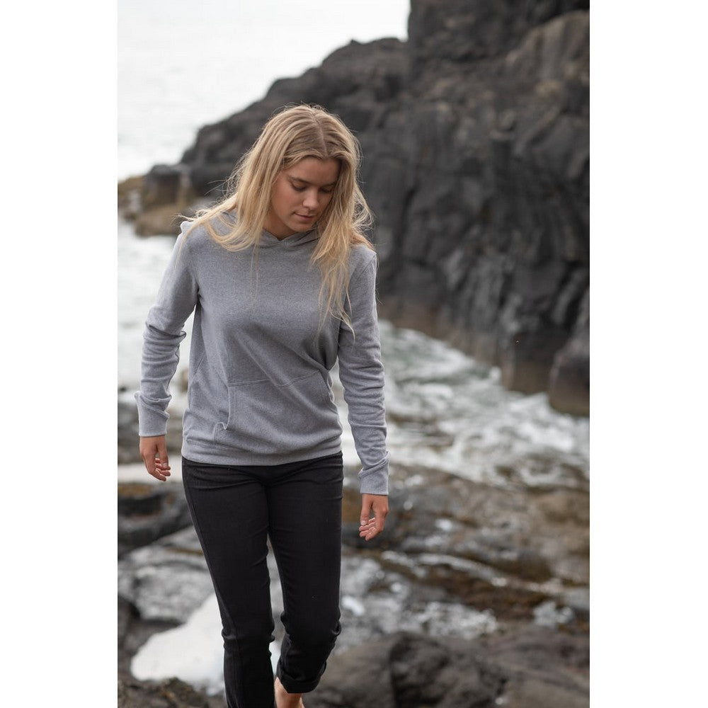 Heather Grey - Back - AWDis Ecologie Adults Unisex Corcovado Organic Hoodie