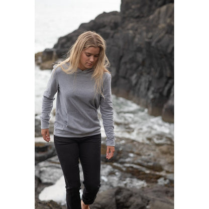 Heather Grey - Back - AWDis Ecologie Adults Unisex Corcovado Organic Hoodie
