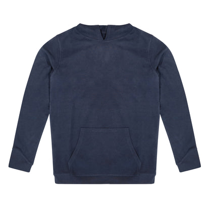 Navy - Front - AWDis Ecologie Adults Unisex Corcovado Organic Hoodie