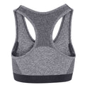 Charcoal - Back - TriDri Womens-Ladies Seamless 3D Fit Multi Sport Sculpt Bra