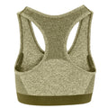 Olive Green - Back - TriDri Womens-Ladies Seamless 3D Fit Multi Sport Sculpt Bra
