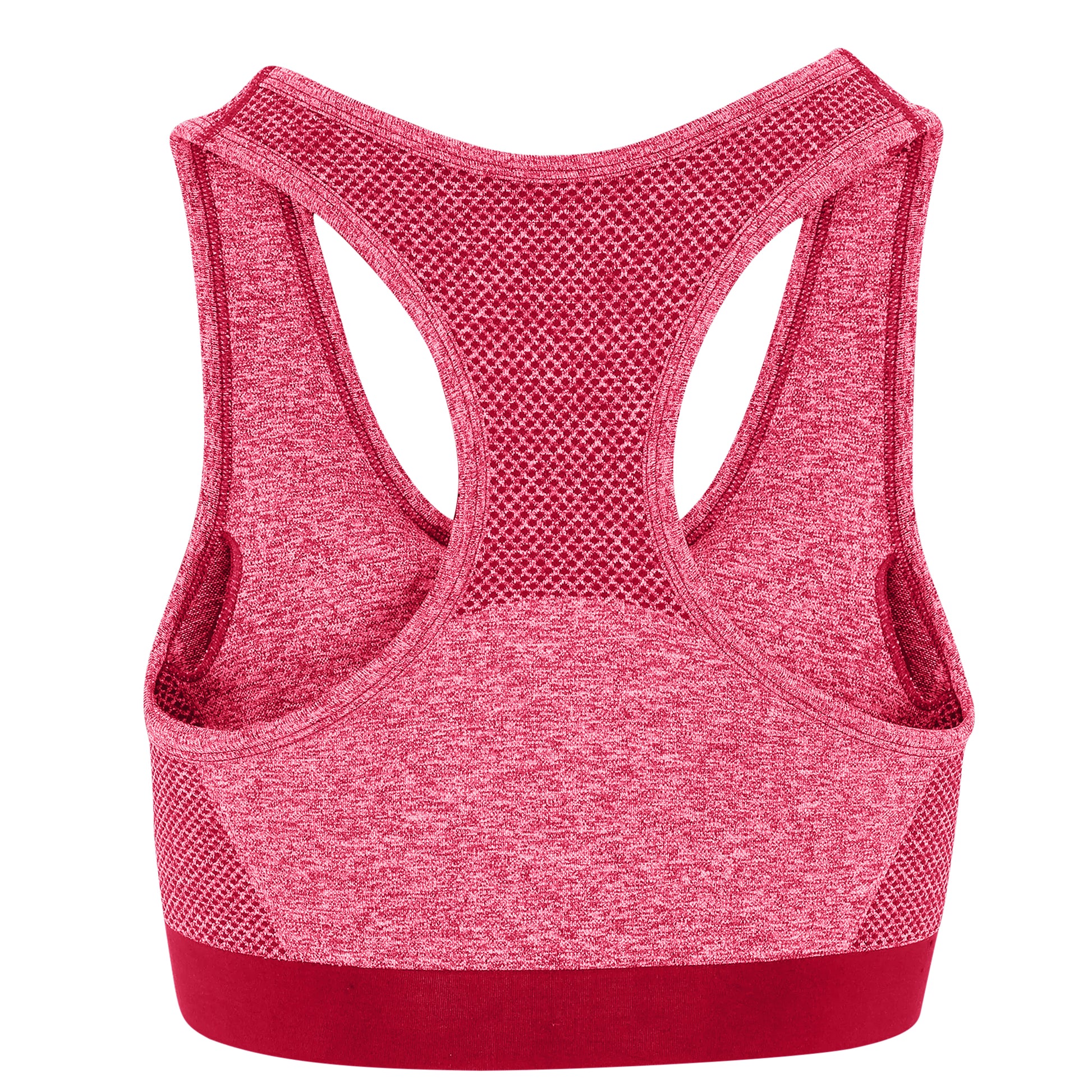 Burgundy - Back - TriDri Womens-Ladies Seamless 3D Fit Multi Sport Sculpt Bra