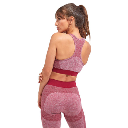 Burgundy - Side - TriDri Womens-Ladies Seamless 3D Fit Multi Sport Sculpt Bra