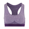 Purple - Front - TriDri Womens-Ladies Seamless 3D Fit Multi Sport Sculpt Bra