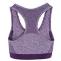 Purple - Back - TriDri Womens-Ladies Seamless 3D Fit Multi Sport Sculpt Bra