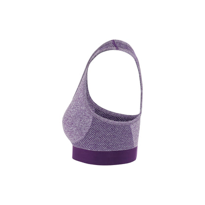 Purple - Side - TriDri Womens-Ladies Seamless 3D Fit Multi Sport Sculpt Bra
