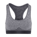 Charcoal - Front - TriDri Womens-Ladies Seamless 3D Fit Multi Sport Sculpt Bra