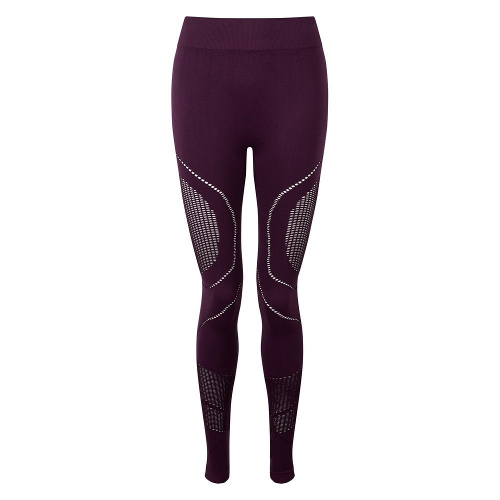 Mulberry - Front - TriDri Womens-Ladies Seamless 3D Fit Multi Sport Reveal Leggings