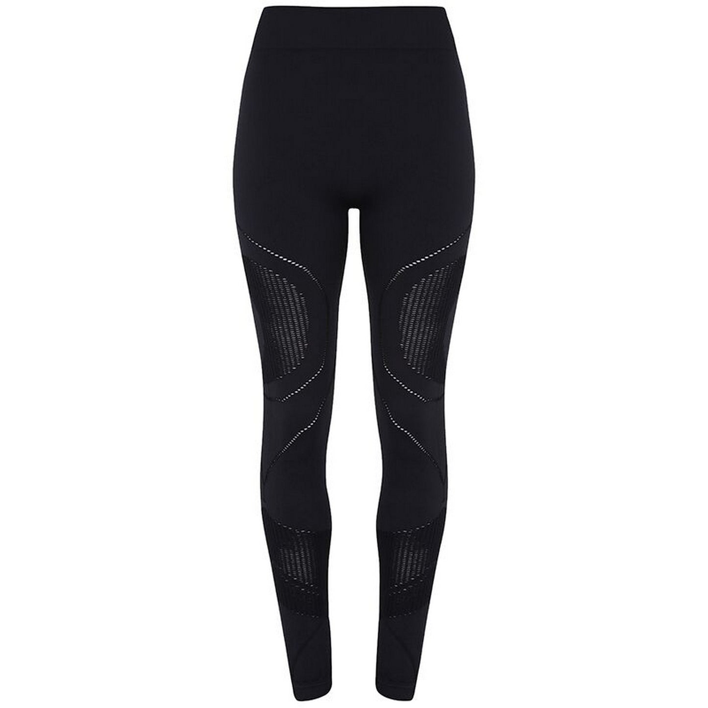 Black - Front - TriDri Womens-Ladies Seamless 3D Fit Multi Sport Reveal Leggings