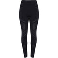 Black - Front - TriDri Womens-Ladies Seamless 3D Fit Multi Sport Reveal Leggings