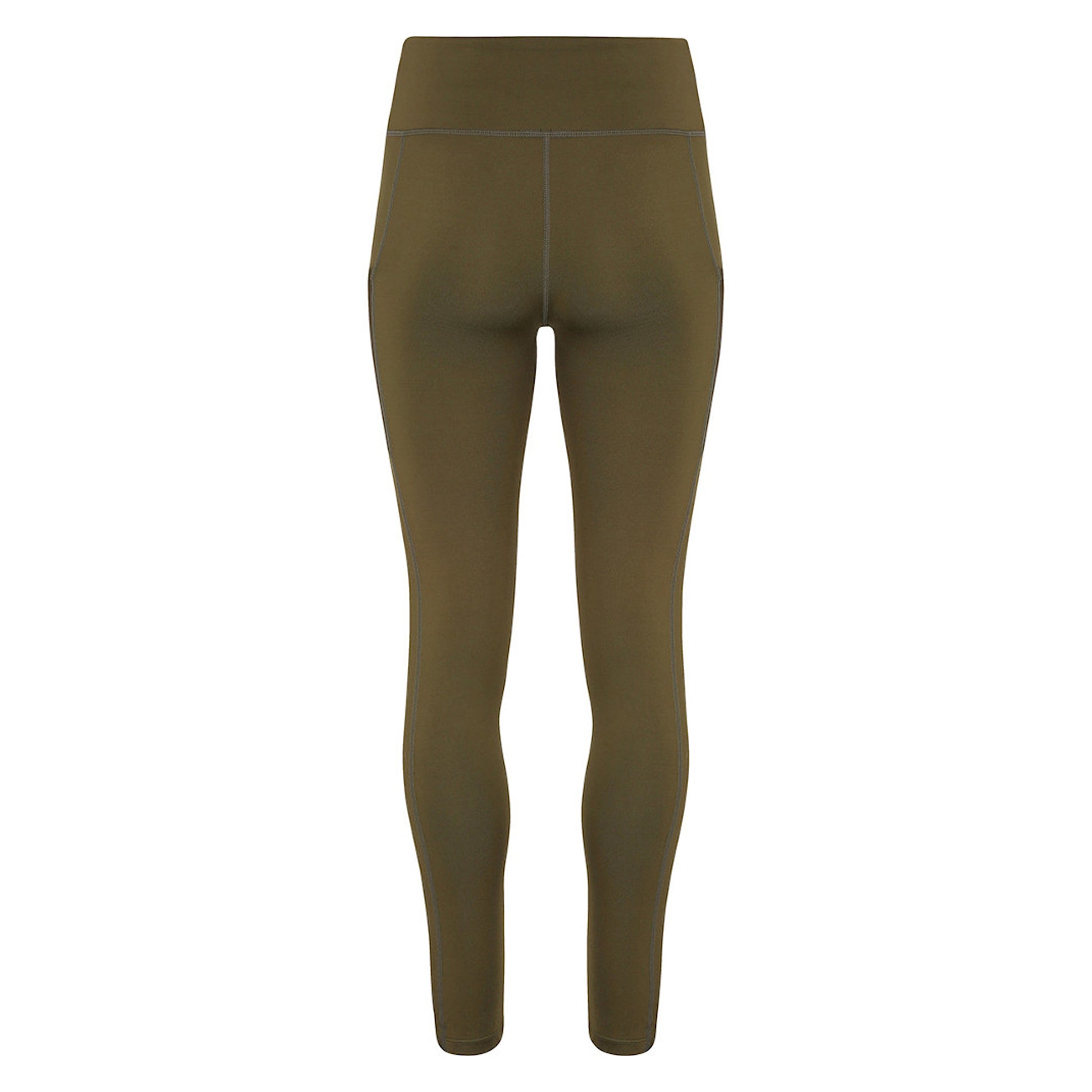 Olive Green - Back - TriDri Womens-Ladies Performance Compression Leggings