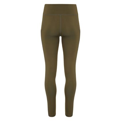 Olive Green - Back - TriDri Womens-Ladies Performance Compression Leggings