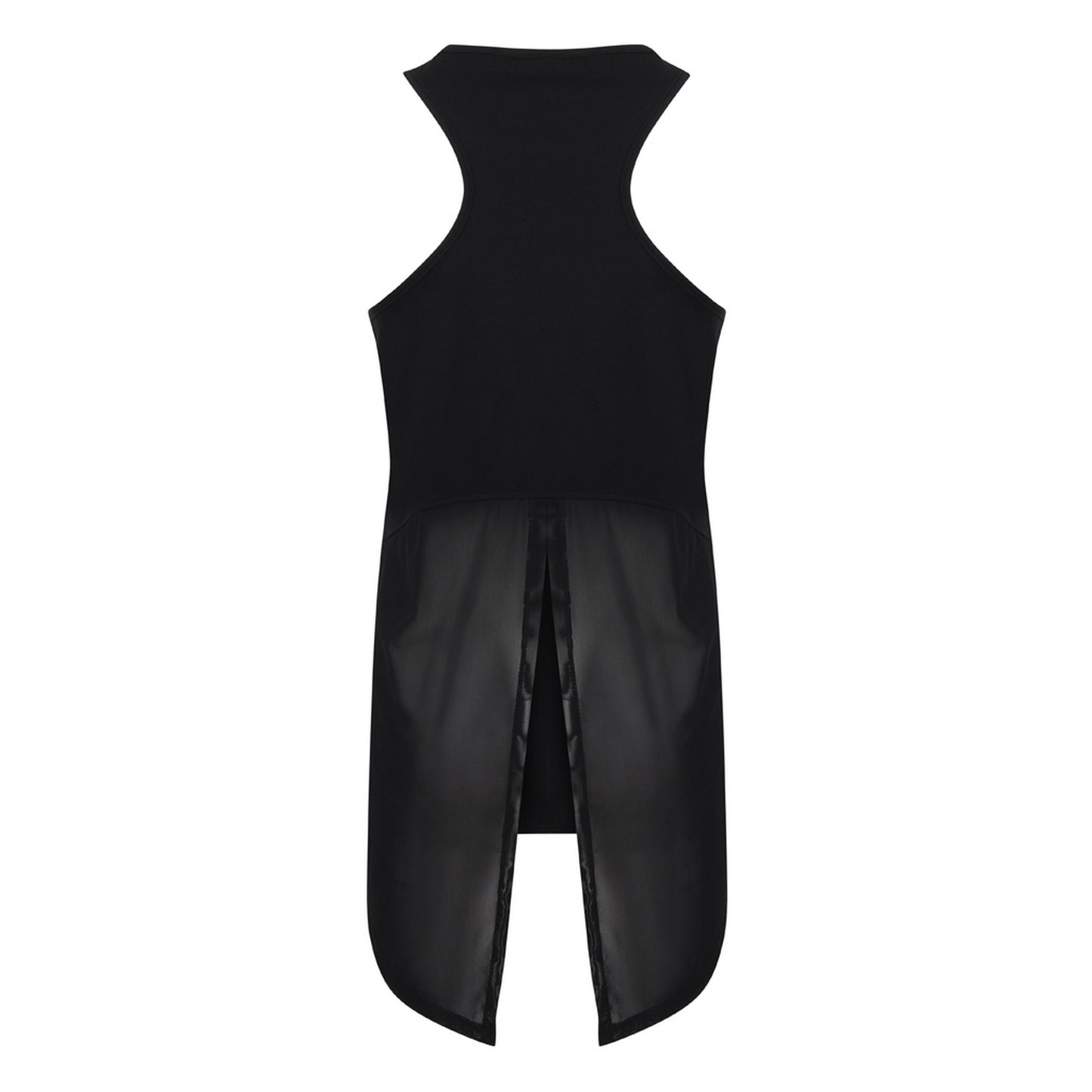 Black - Back - Tombo Womens-Ladies Open Back Vest