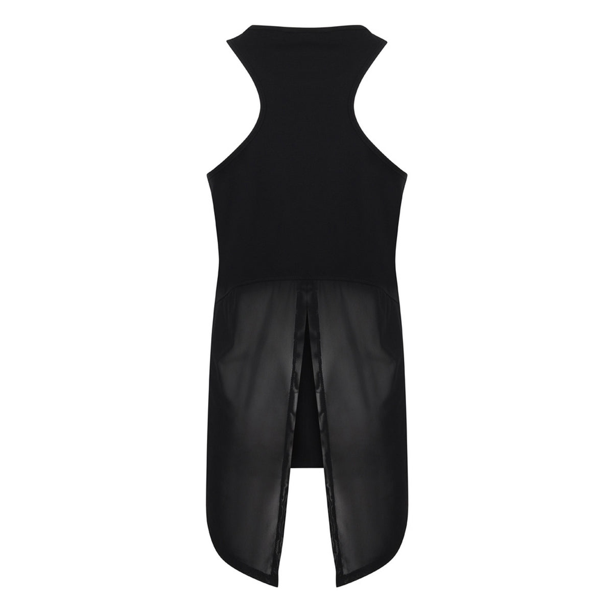 Black - Back - Tombo Womens-Ladies Open Back Vest
